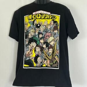 My Hero Academia Anime Graphic T Shirt Black Funimation Size Large